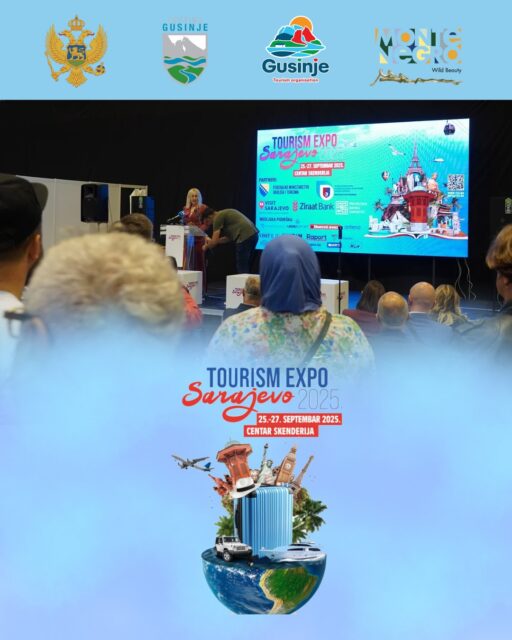Gusinje je uspješno predstavljeno na sajmu Tourism Expo Sarajevo 2025, gdje smo kroz autentične promotivne materijale, prirodne motive i lični pristup predstavili turističke potencijale našeg kraja. 🔆

Posebno interesovanje izazvali su Alipašini izvori, Nacionalni park Prokletije i bogato kulturno nasljeđe koje Gusinje čini jedinstvenom destinacijom. ✔️

Zahvaljujemo se svim posjetiocima na iskazanom interesovanju – radujemo se budućim saradnjama i novim susretima! ✅